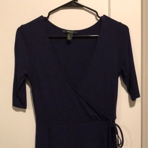 Navy Blue Wrap Dress